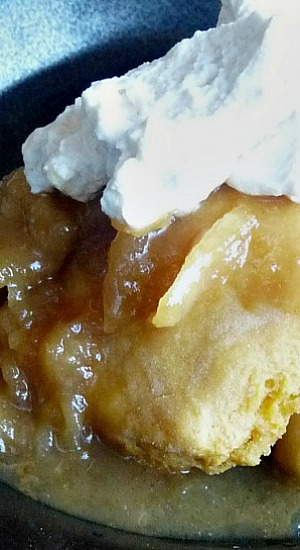 Apple Caramel Shortcake with Sweet Potato Biscuits